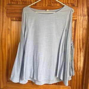 Hem & Thread Striped Blue Blouse